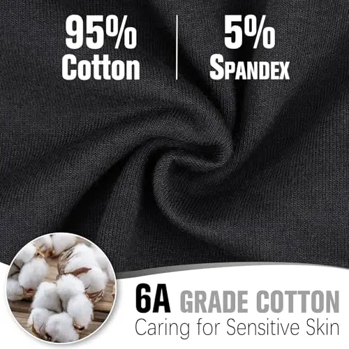 GXCROR - Berretto unisex, in cotone, morbido e sottile, leggero, traspirante, per tutte le stagioni, Nero, Taglia unica miniatura 2