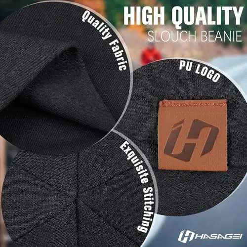 GXCROR - Berretto unisex, in cotone, morbido e sottile, leggero, traspirante, per tutte le stagioni, Nero, Taglia unica miniatura 3