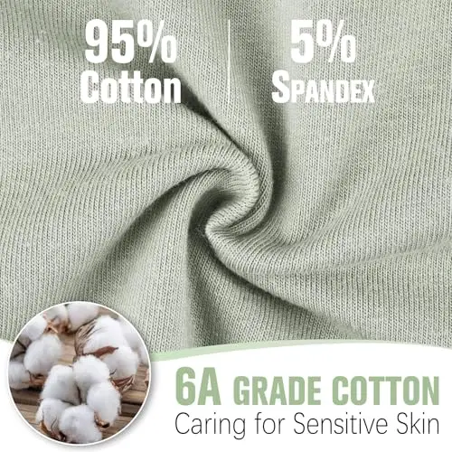 GXCROR - Berretto unisex, in cotone, morbido e sottile, leggero, traspirante, per tutte le stagioni, verde chiaro miniatura 2