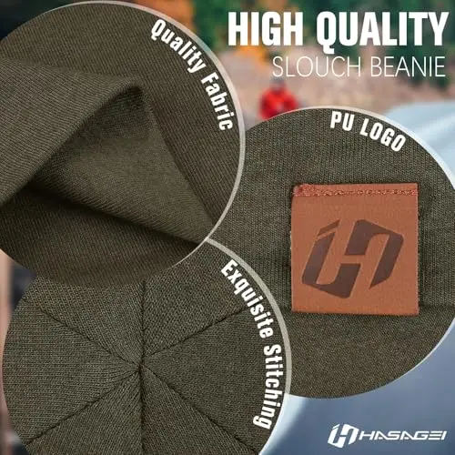 GXCROR - Berretto unisex, in cotone, morbido e sottile, leggero, traspirante, per tutte le stagioni, Verde militare miniatura 3