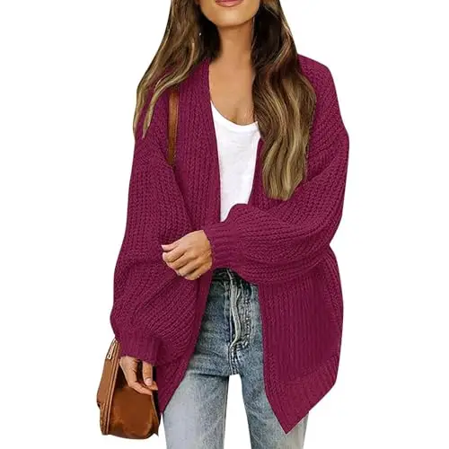 GXYANiaoy Cardigan Donna Rosso 3370098 miniatura 2