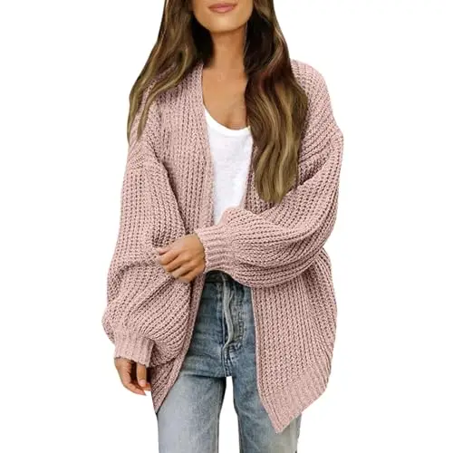 GXYANiaoy Cardigan Donna Rosa 3370093