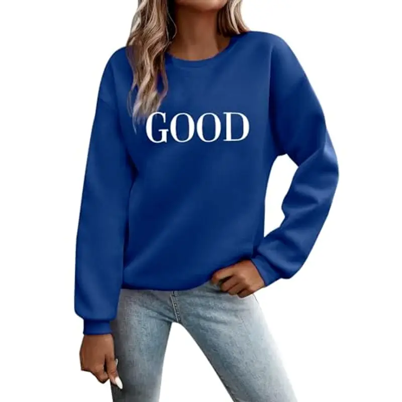 GXYANiaoy Pullover Donna - Felpa con Lettere Stampato Maniche Lunghe Girocollo Maglione Autunno Inverno Donna Lettere