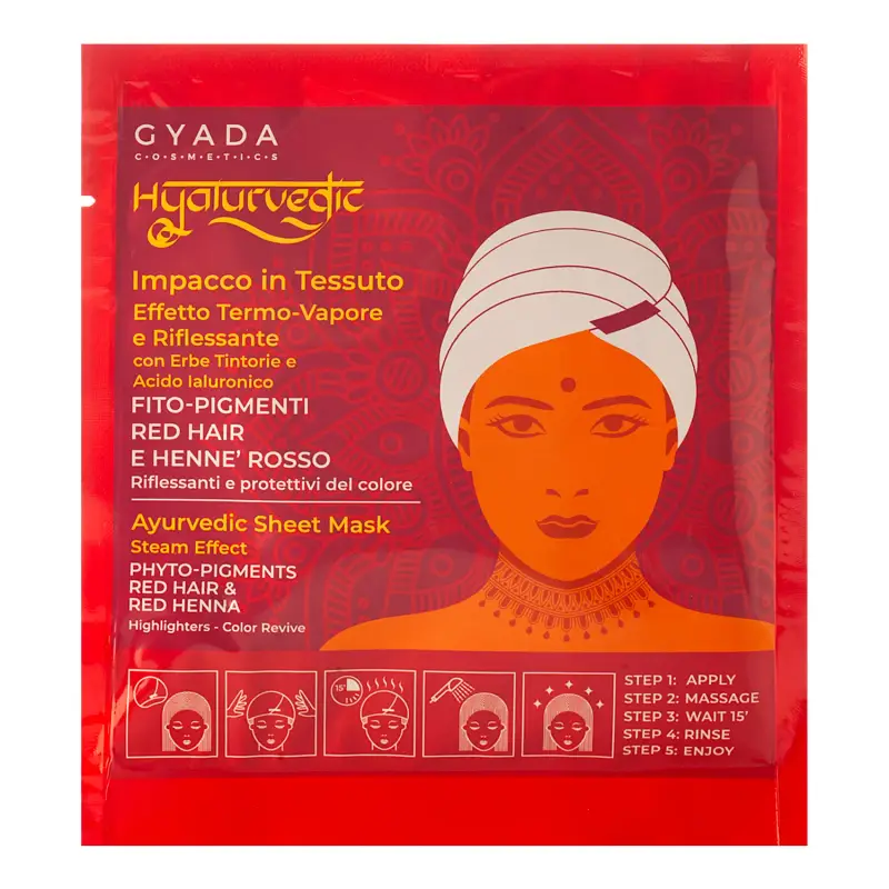 Hyalurvedic Impacco Ayurvedico In Tessuto Riflessante Red Hair - Capelli colorati