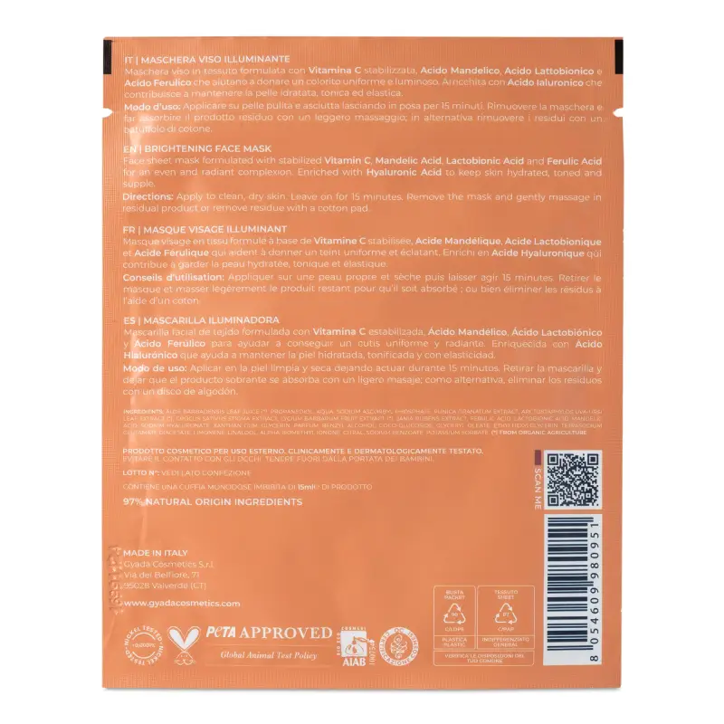 Radiance Vitamin C Radiance Booster Sheet Mask - Maschera illuminante viso miniatura 2