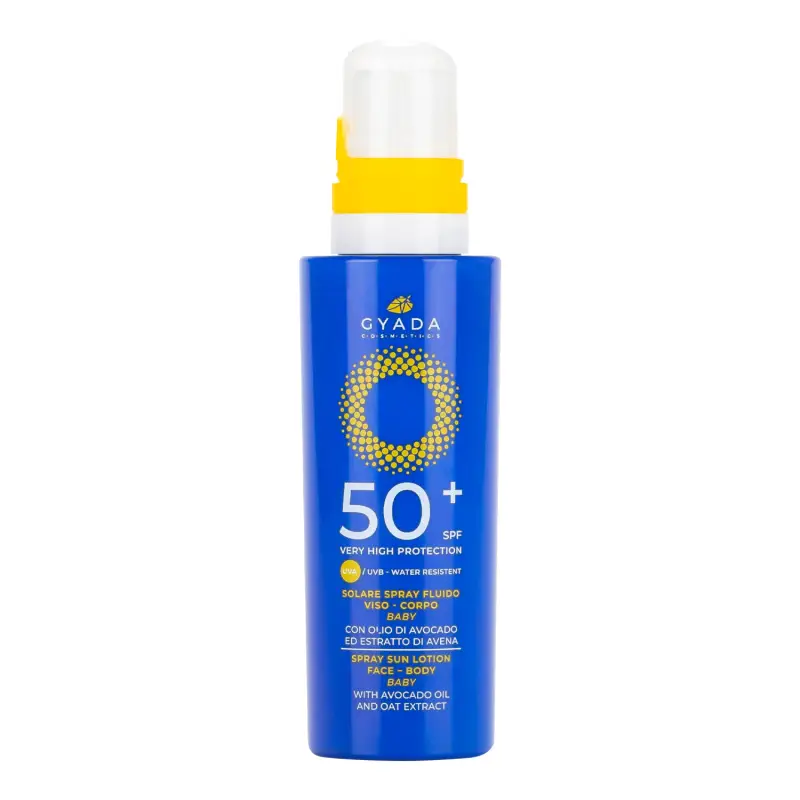 Solari Solare Spray Viso Corpo Baby SPF50+ - Crema Solare Bambini,Protezione solare viso,Solari alta protezione