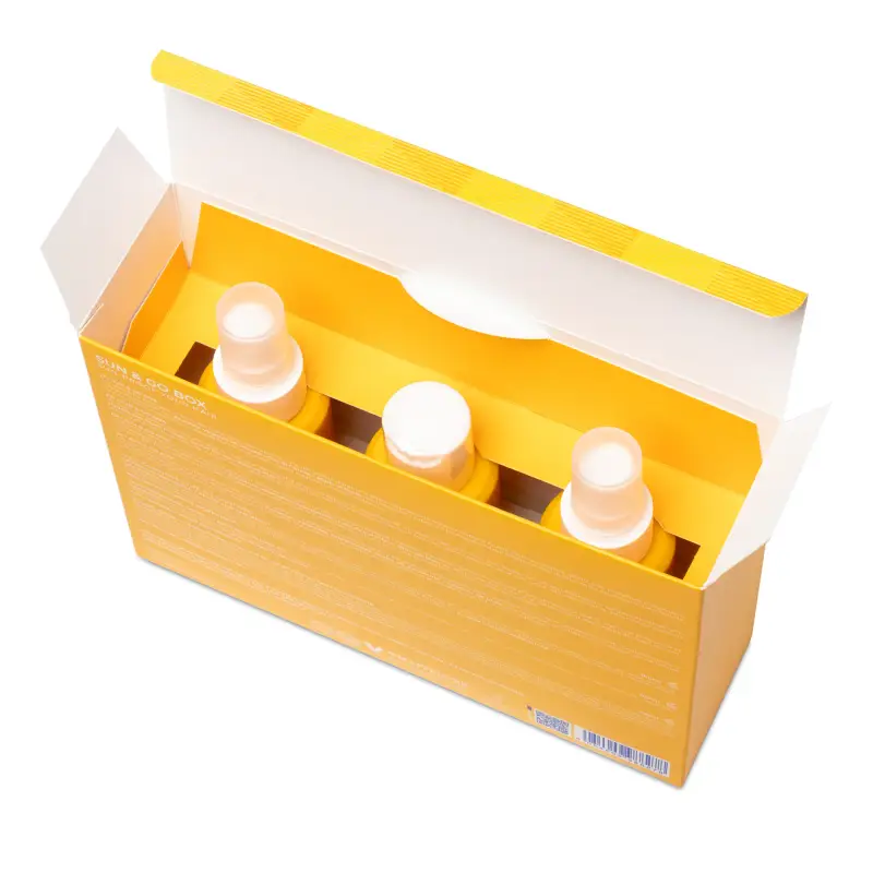 Solari Sun & Go Box - Shampoo protezione solare, Olio capelli, Spray solare capelli, Cofanetto per capelli miniatura 2