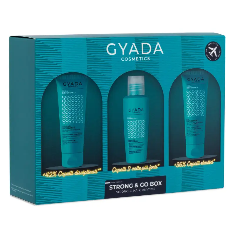 Spirulina Strong & Go Box - Gel capelli,Capelli fini,Cofanetto per capelli
