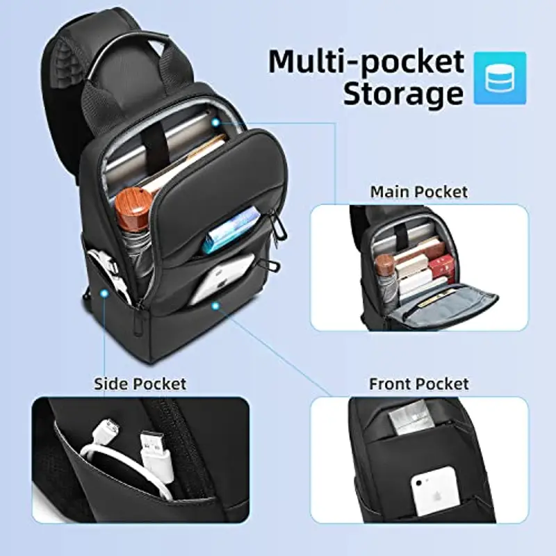 GYakeog Marsupio Uomo Nero 1444157 miniatura 3