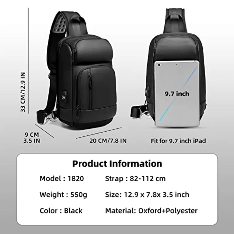 GYakeog Borsello Uomo Nero 938780 miniatura 2