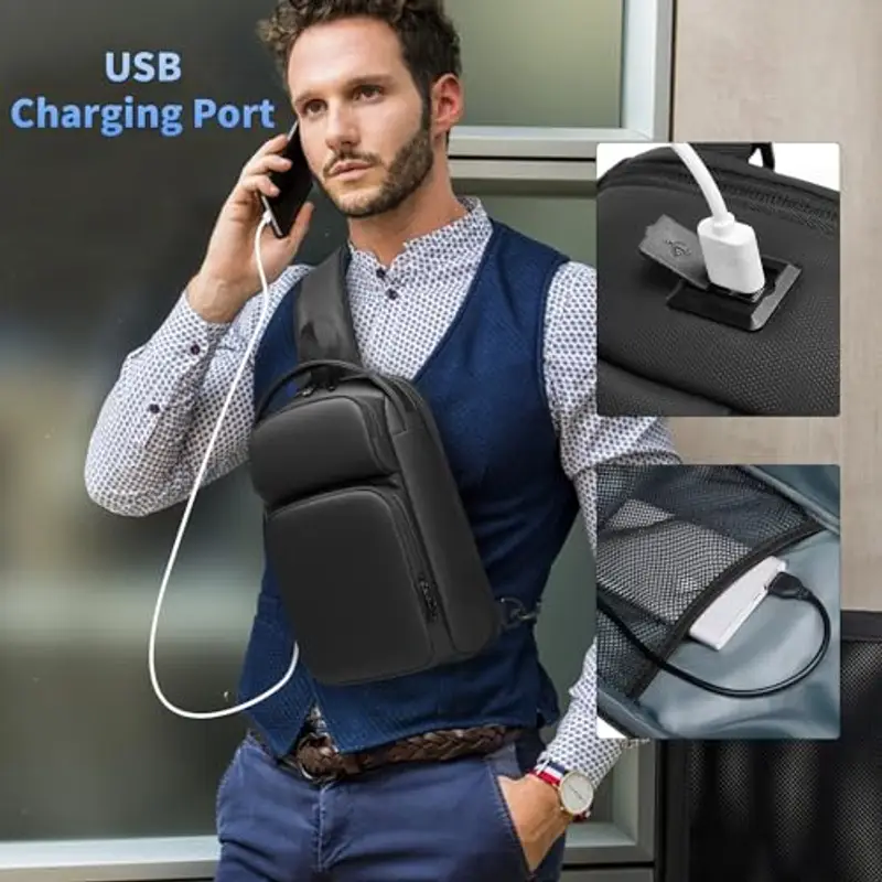 GYakeog Borsello Uomo Nero 1984075 miniatura 2