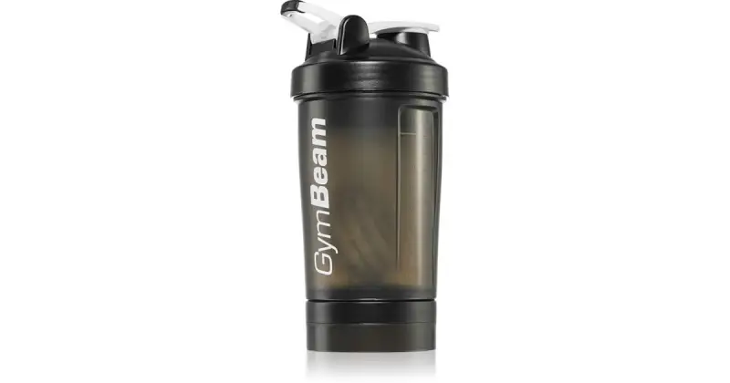 Blend shaker per lo sport + recipiente colore bianco e nero 450 ml