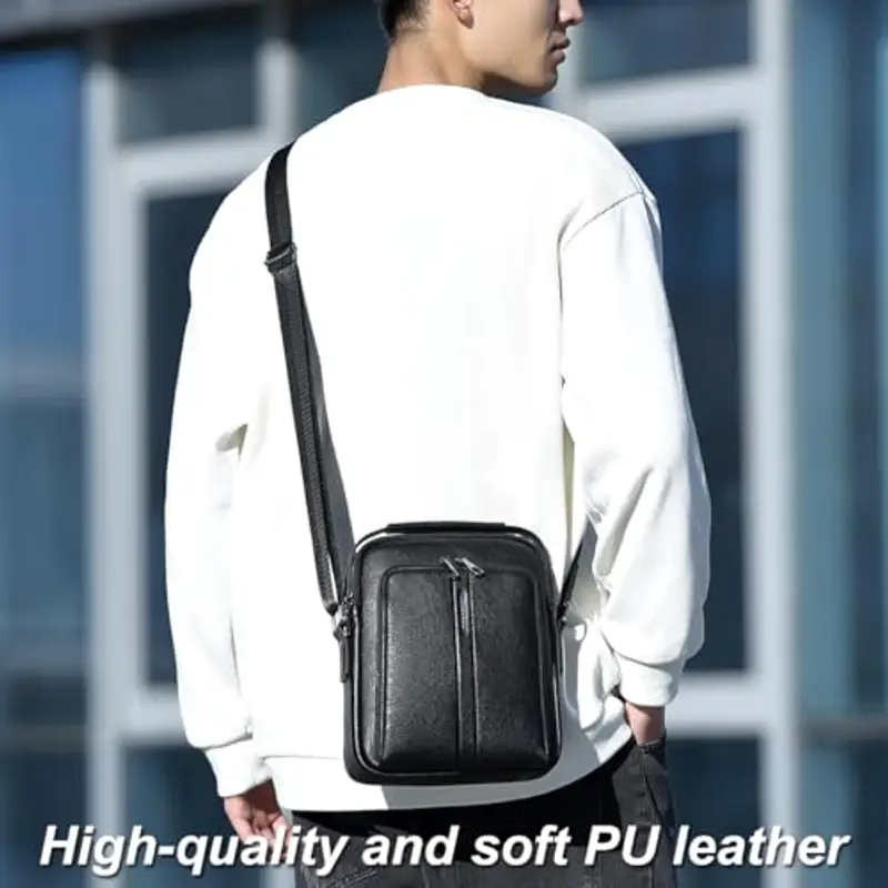 GZQFUOU Borsa a tracolla Uomo Nero 2331015 miniatura 2