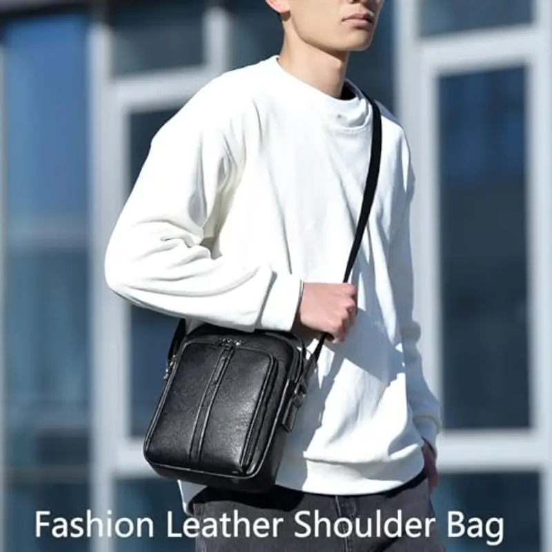 GZQFUOU Borsa a tracolla Uomo Nero 2331015 miniatura 3