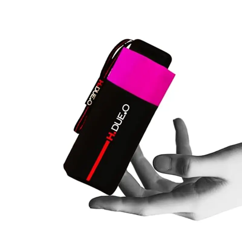 H.DUE.O Ombrello Tascabile [Solo 17 Cm] con Cupola Large. Ombrello Ultra-Leggero da Viaggio, Ombrello Portatile Piccolo