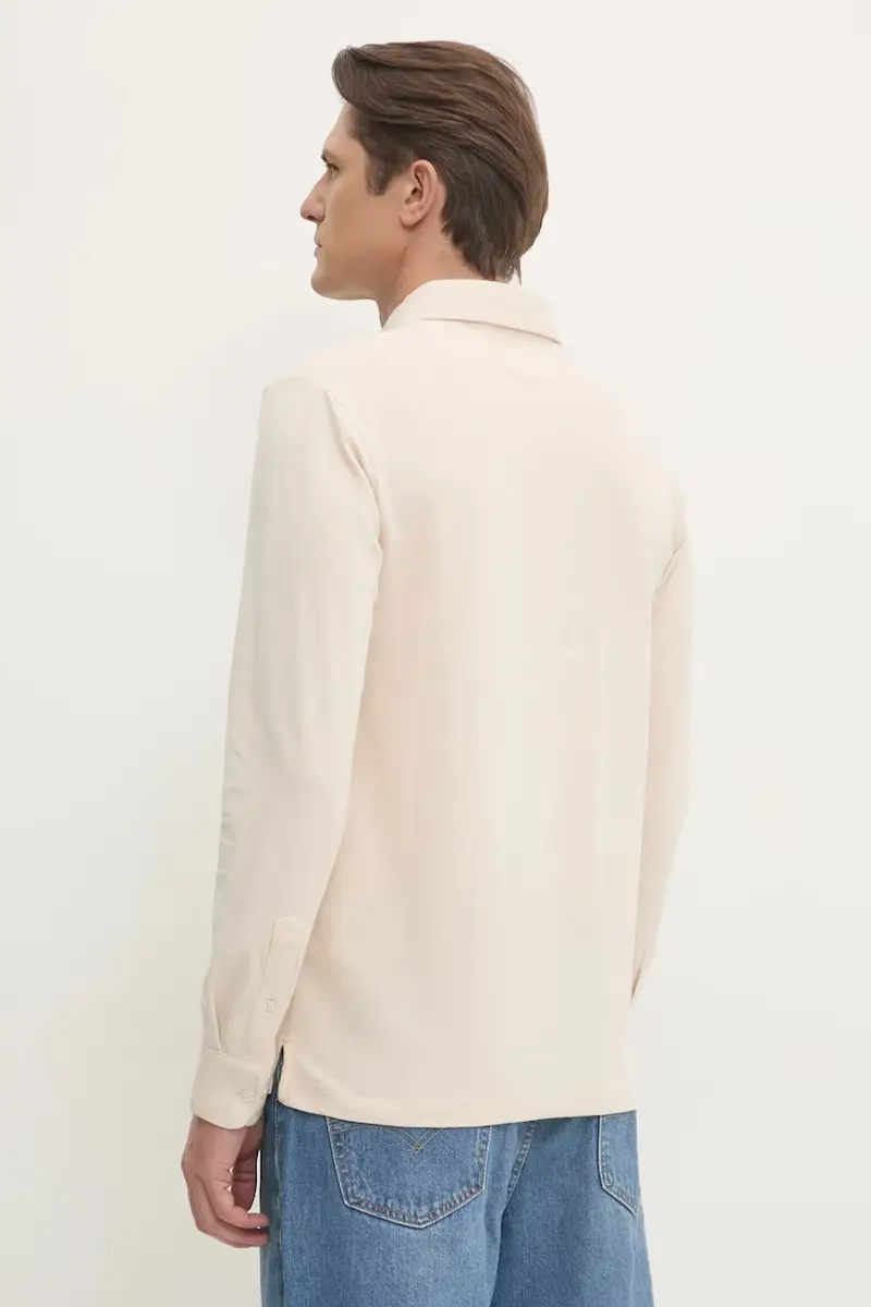 camicia a maniche lunghe uomo colore beige HM550991 miniatura 3