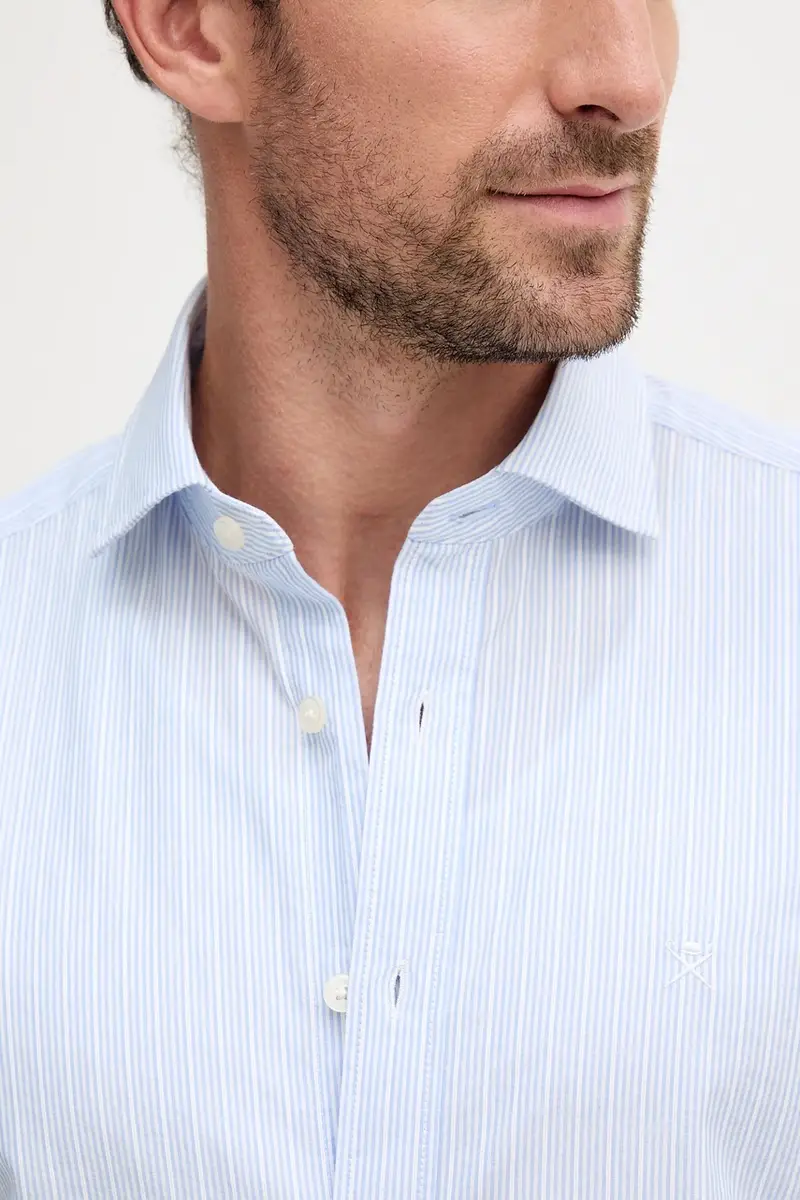 camicia in cotone uomo colore blu HM3010349 miniatura 5