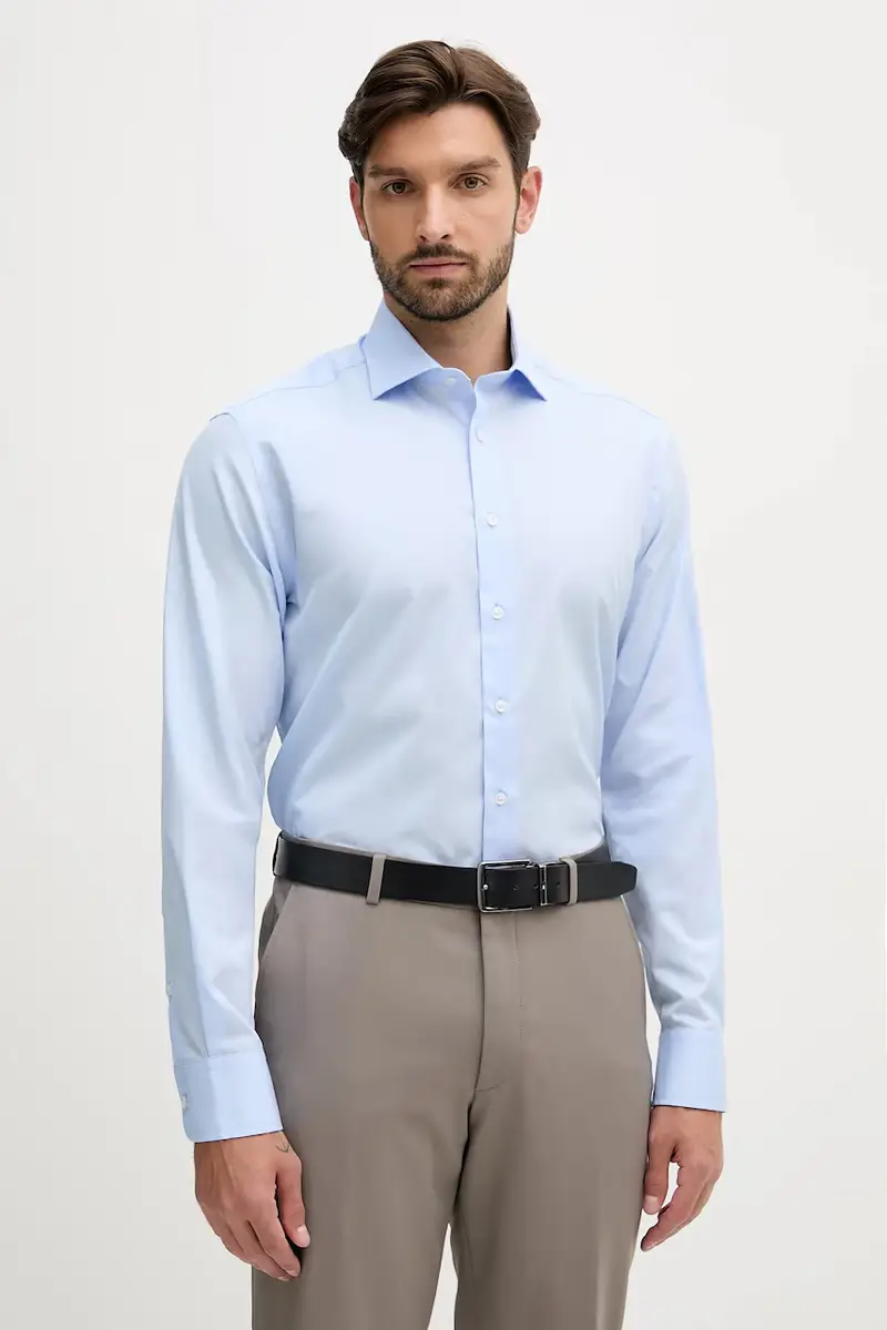 camicia in cotone uomo colore blu HM304529