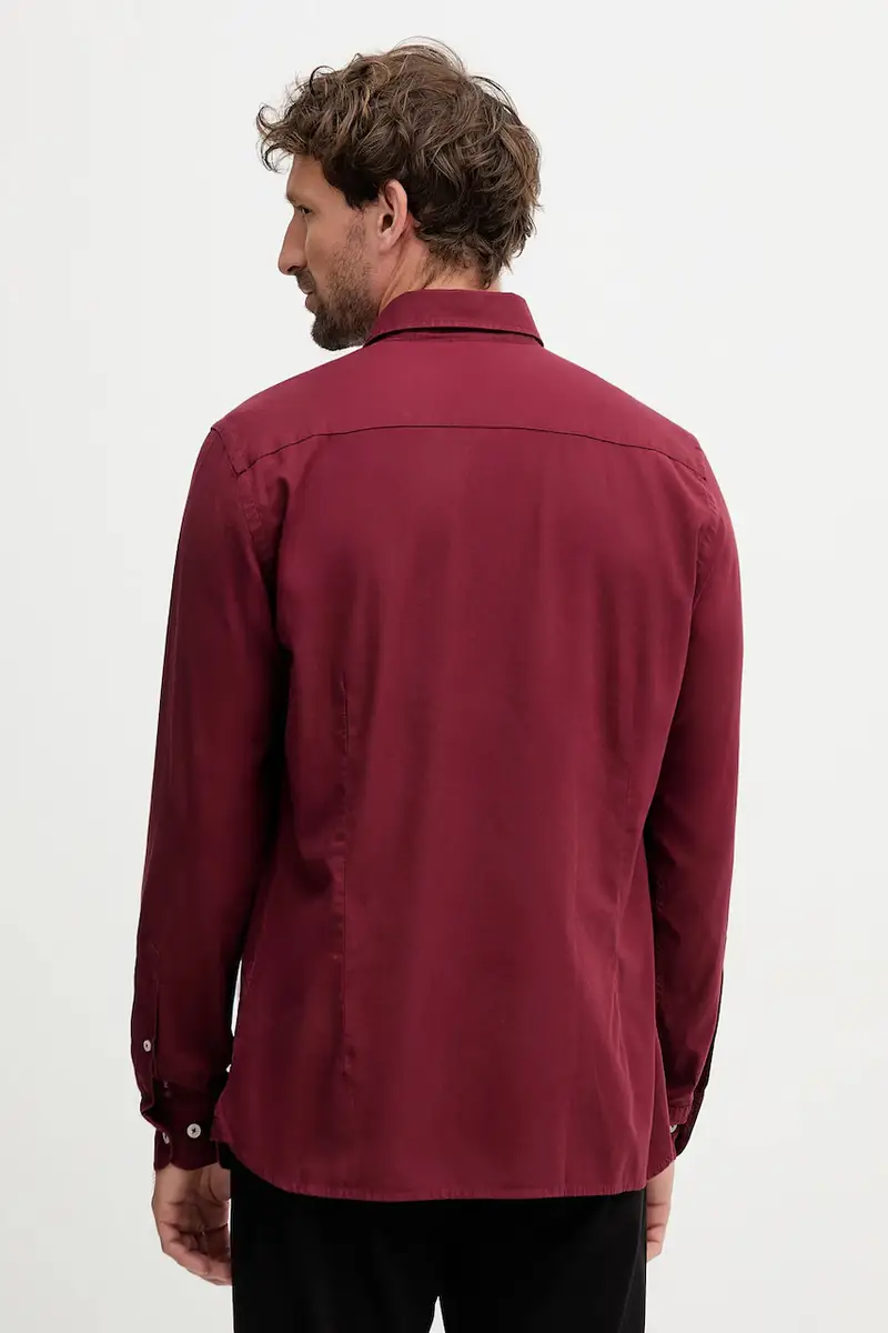 camicia in cotone uomo colore granata HM3010508 miniatura 3