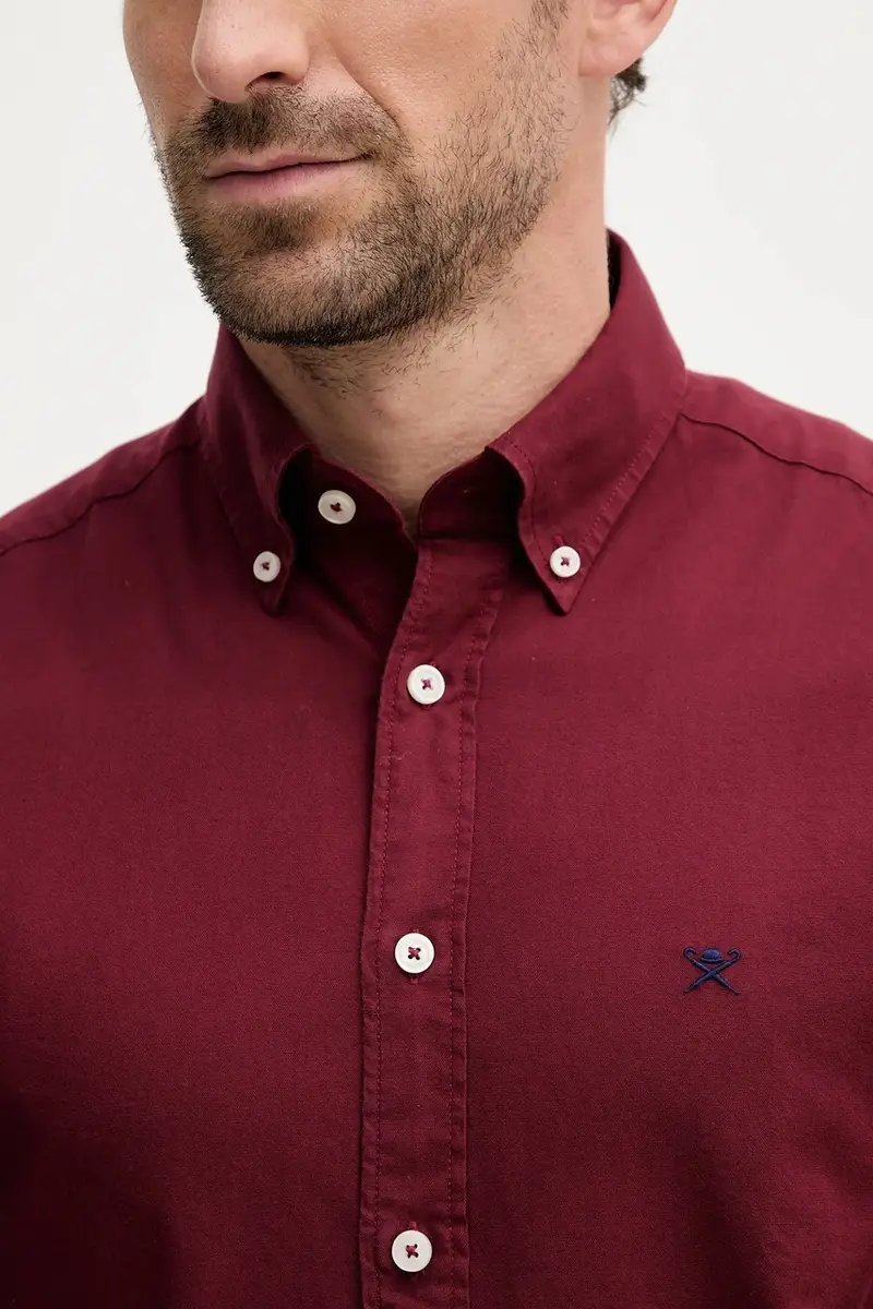 camicia in cotone uomo colore granata HM3010508 miniatura 5