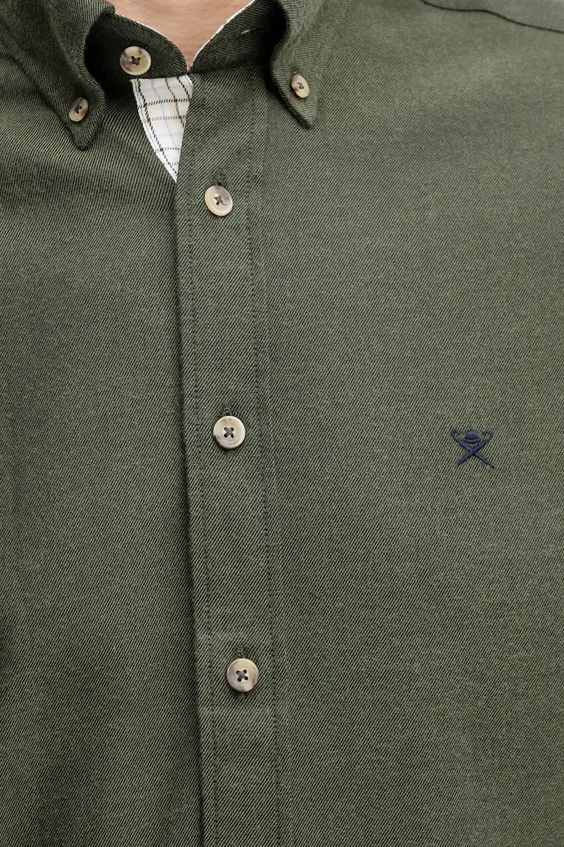 camicia in cotone uomo colore verde HM3010413 miniatura 5