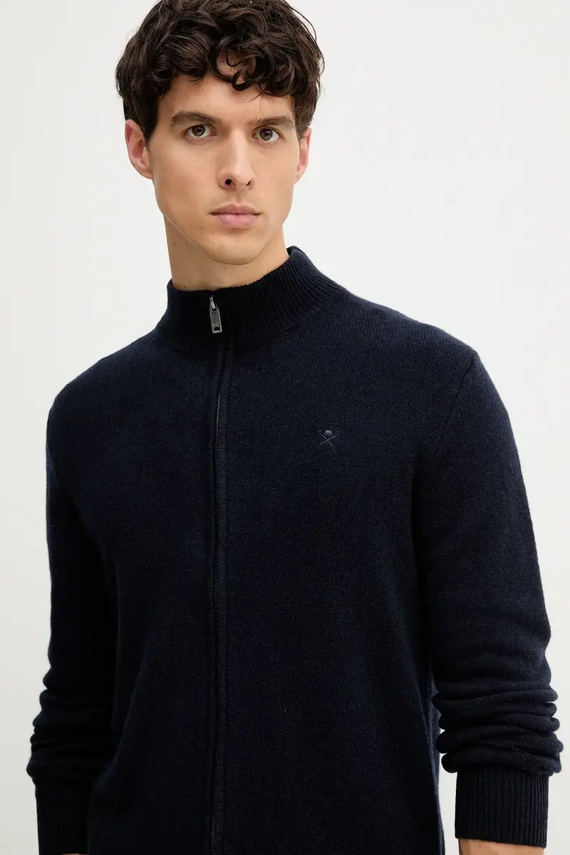 Hackett London Cardigan Uomo Blu 3595651 miniatura 4