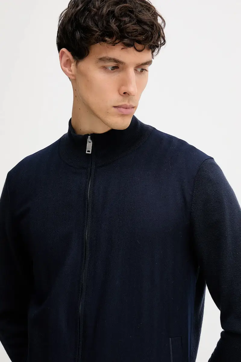 Hackett London Cardigan Uomo Blu 3595836 miniatura 4