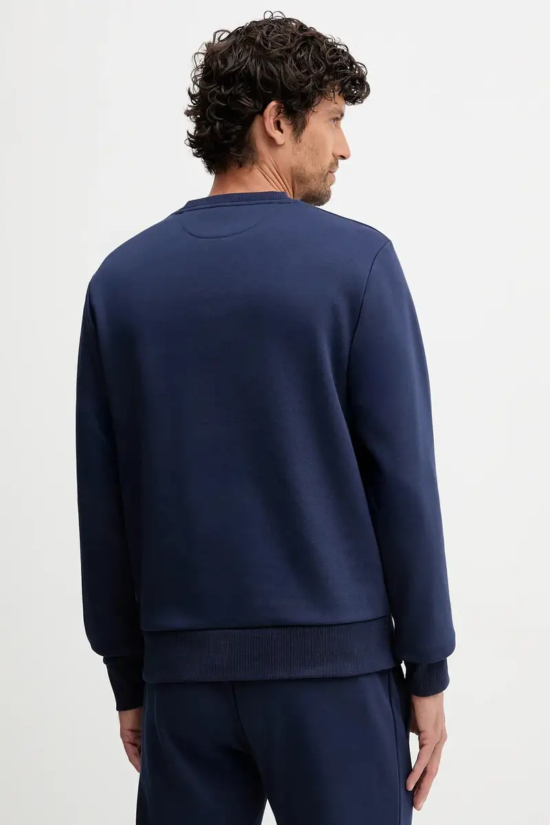 felpa uomo colore blu navy con applicazione HM5800020 miniatura 3