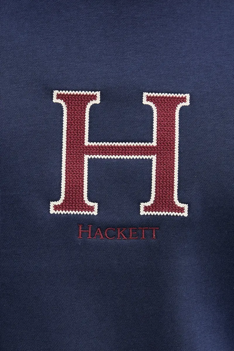 felpa uomo colore blu navy con applicazione HM5800020 miniatura 5