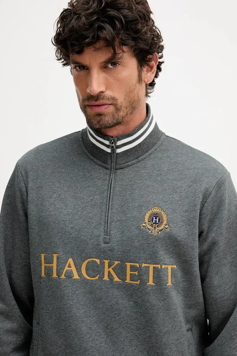 felpa uomo colore grigio con applicazione HM5800022 miniatura 4