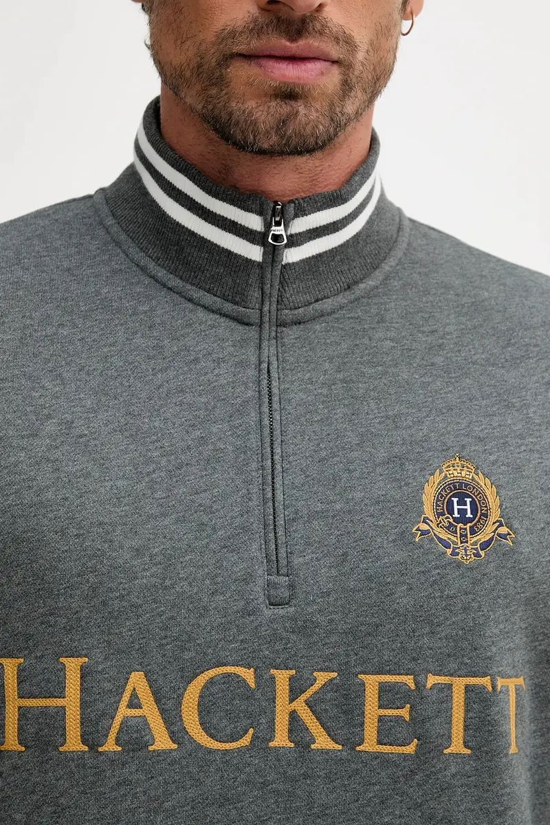 felpa uomo colore grigio con applicazione HM5800022 miniatura 5