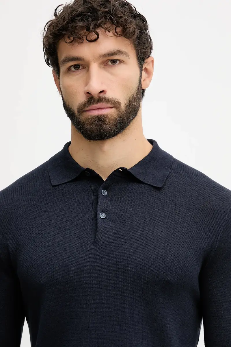 maglione in cotone uomo colore blu navy HM7000095 miniatura 4