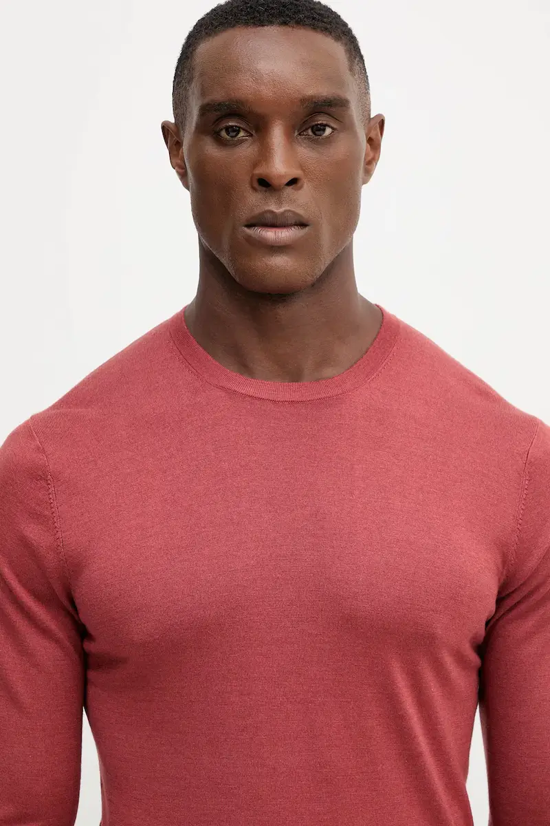 maglione in lana uomo colore arancione HM7000006 miniatura 4