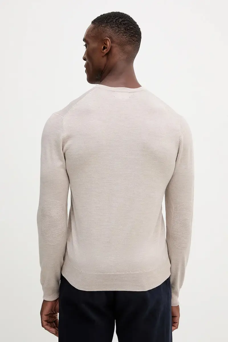 maglione in lana uomo colore beige HM7000001 miniatura 3