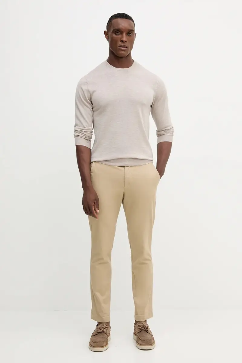 maglione in lana uomo colore beige HM7000006 miniatura 2