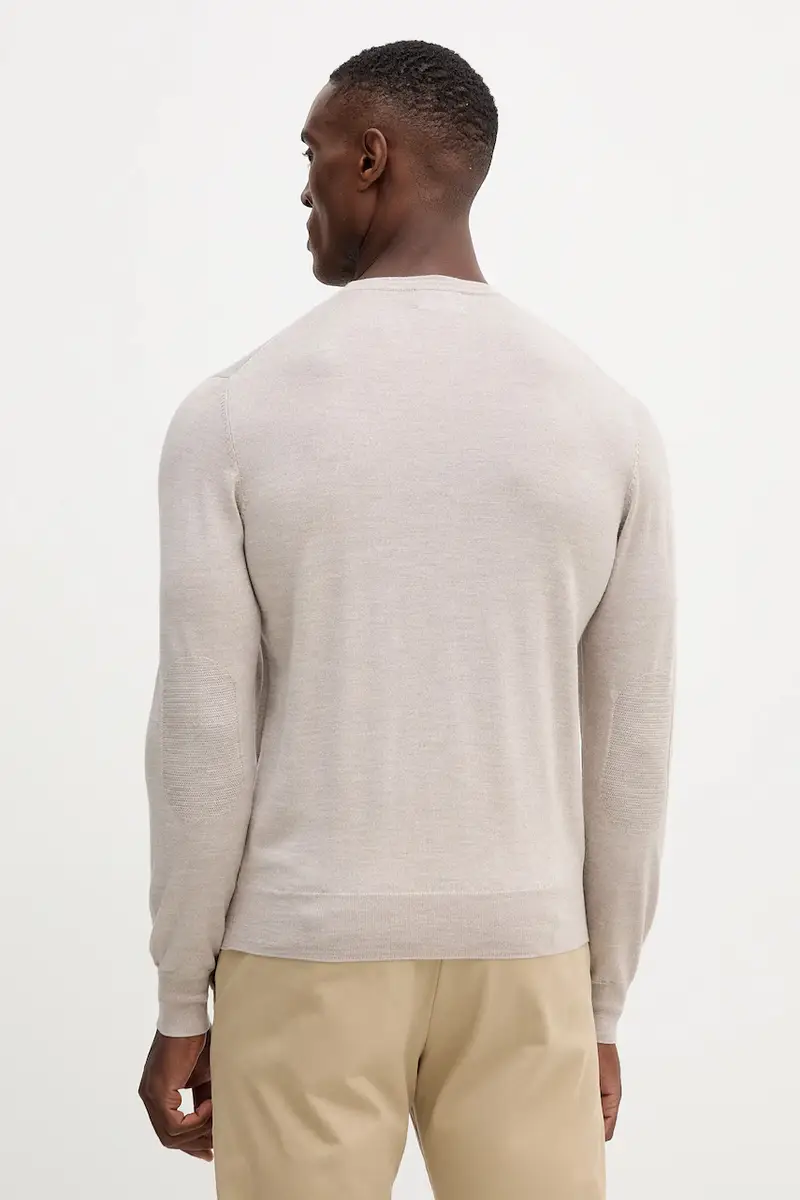 maglione in lana uomo colore beige HM7000006 miniatura 3