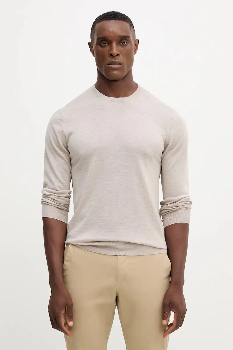 maglione in lana uomo colore beige HM7000006