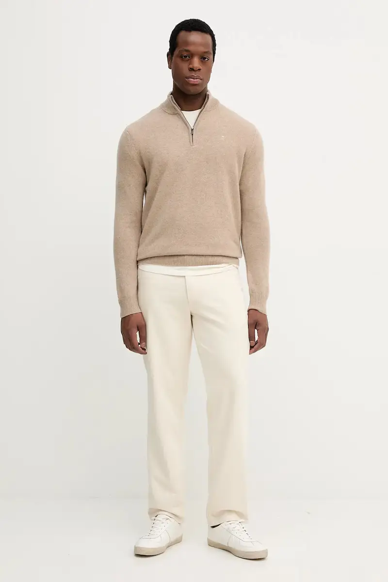 maglione in lana uomo colore beige HM7000078 miniatura 2