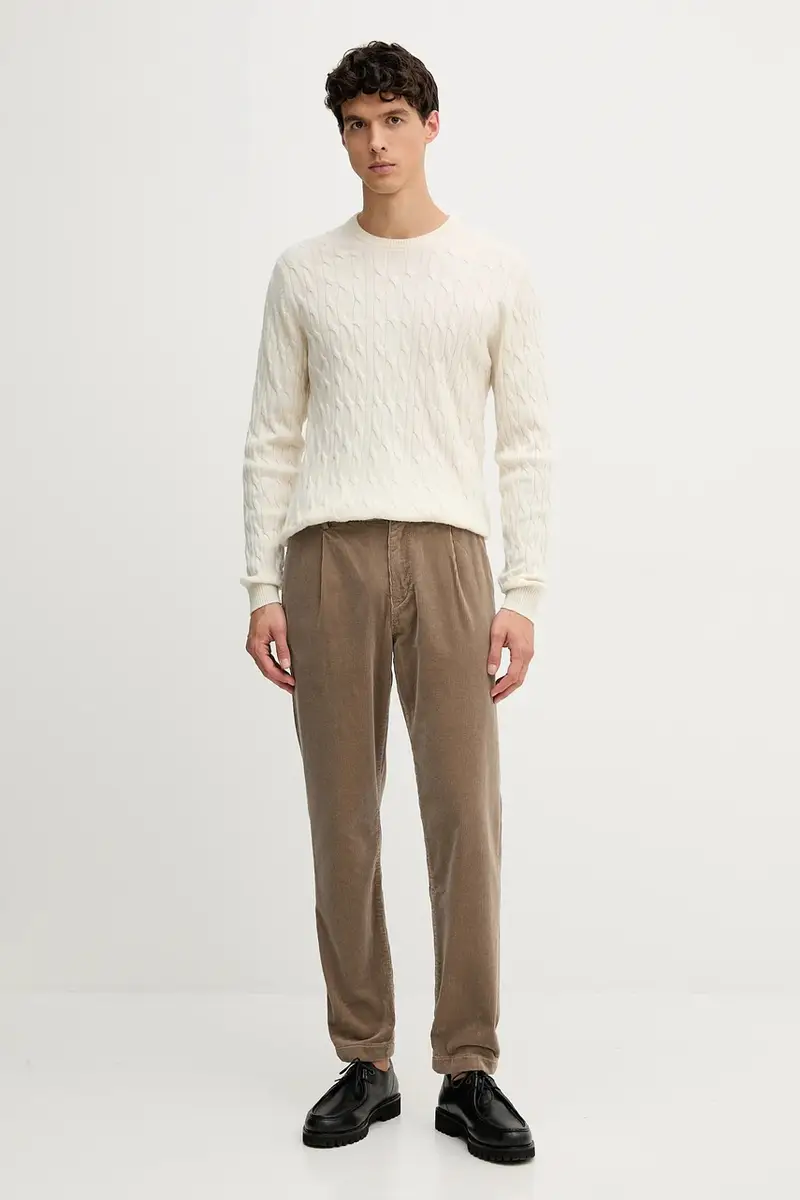 maglione in lana uomo colore bianco HM7000079 Beige miniatura 2