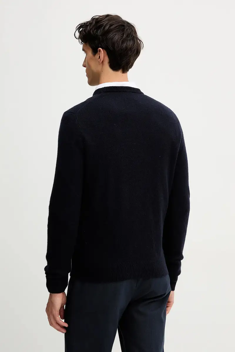 maglione in lana uomo colore blu navy HM7000051 miniatura 3