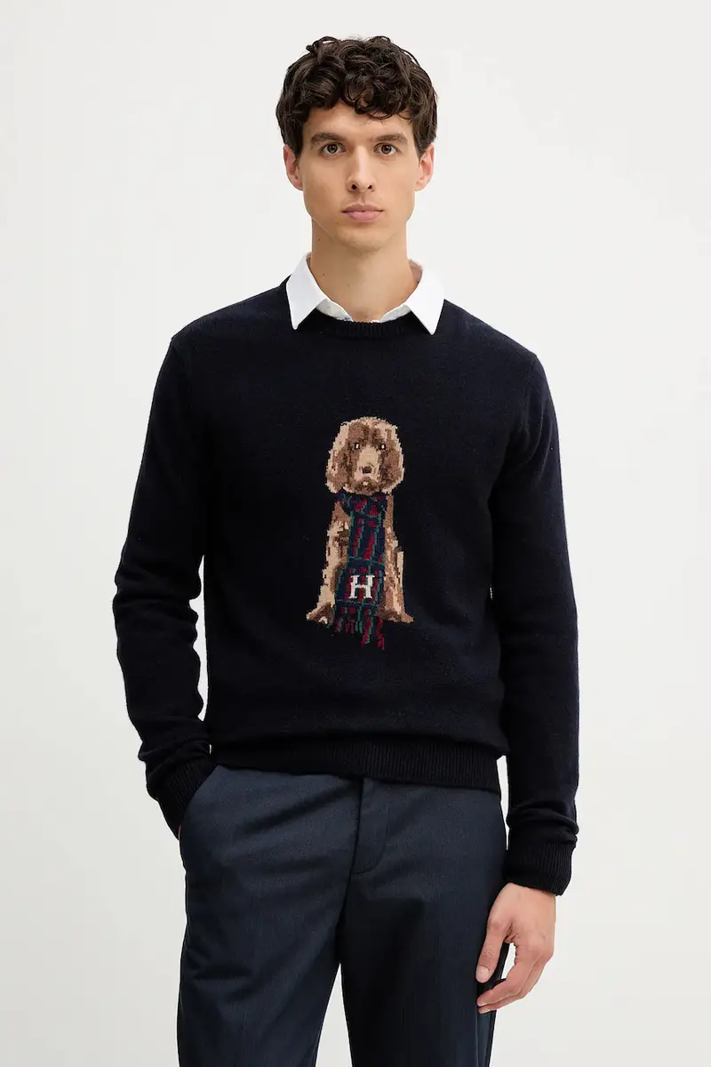 maglione in lana uomo colore blu navy HM7000051