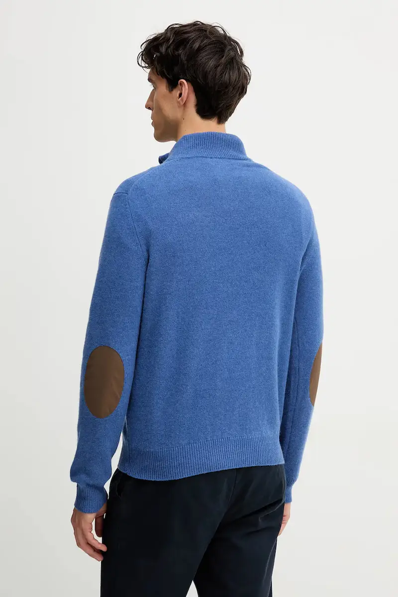 maglione in lana uomo colore blu navy HM7000078 miniatura 3