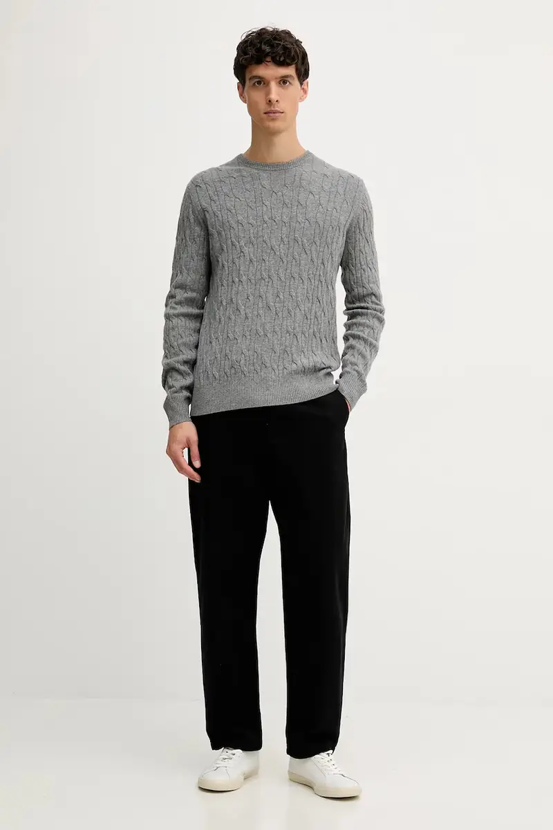 maglione in lana uomo colore grigio HM7000079 miniatura 2