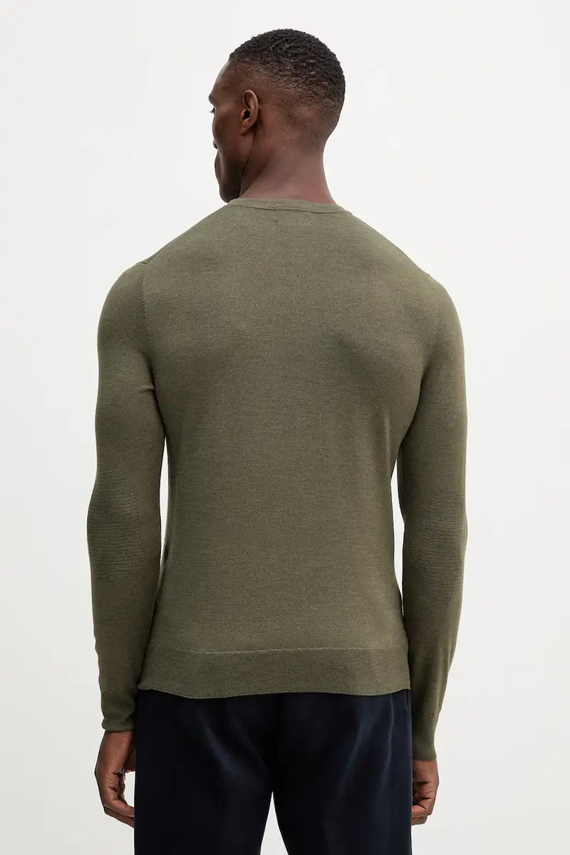 maglione in lana uomo colore verde HM7000006 miniatura 3