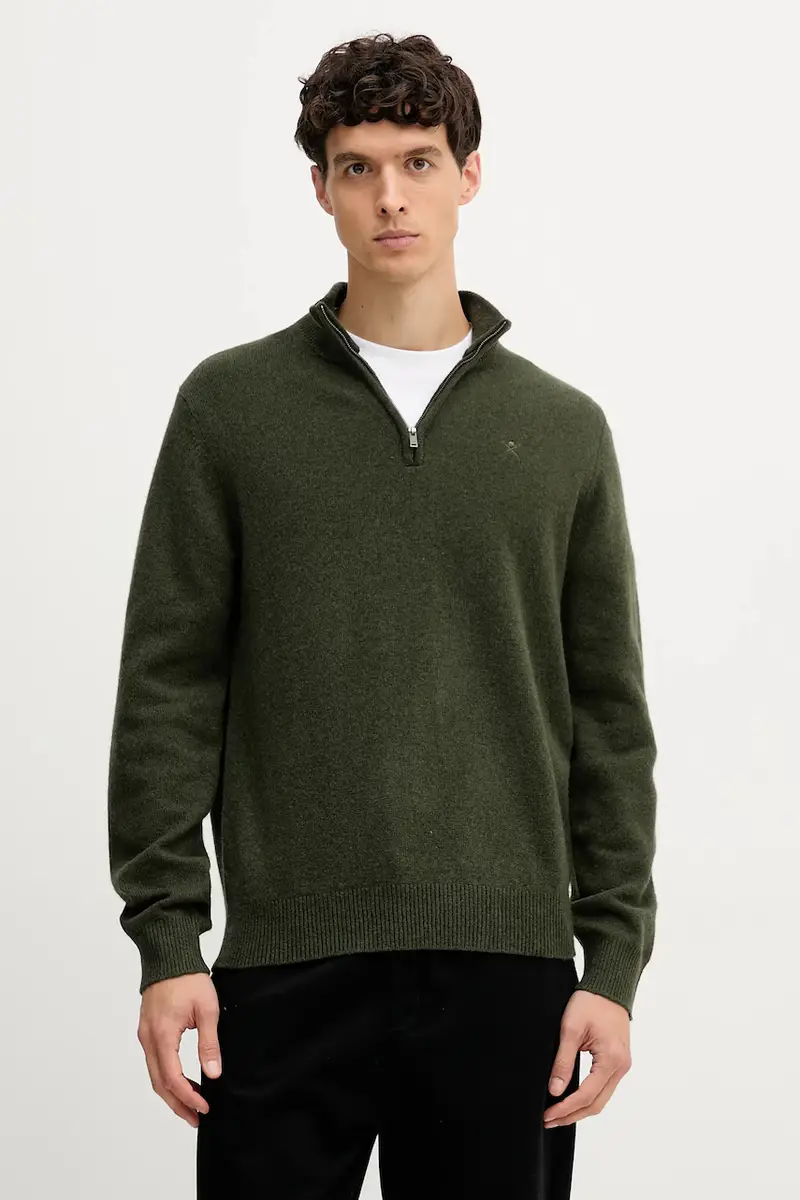 maglione in lana uomo colore verde HM7000078