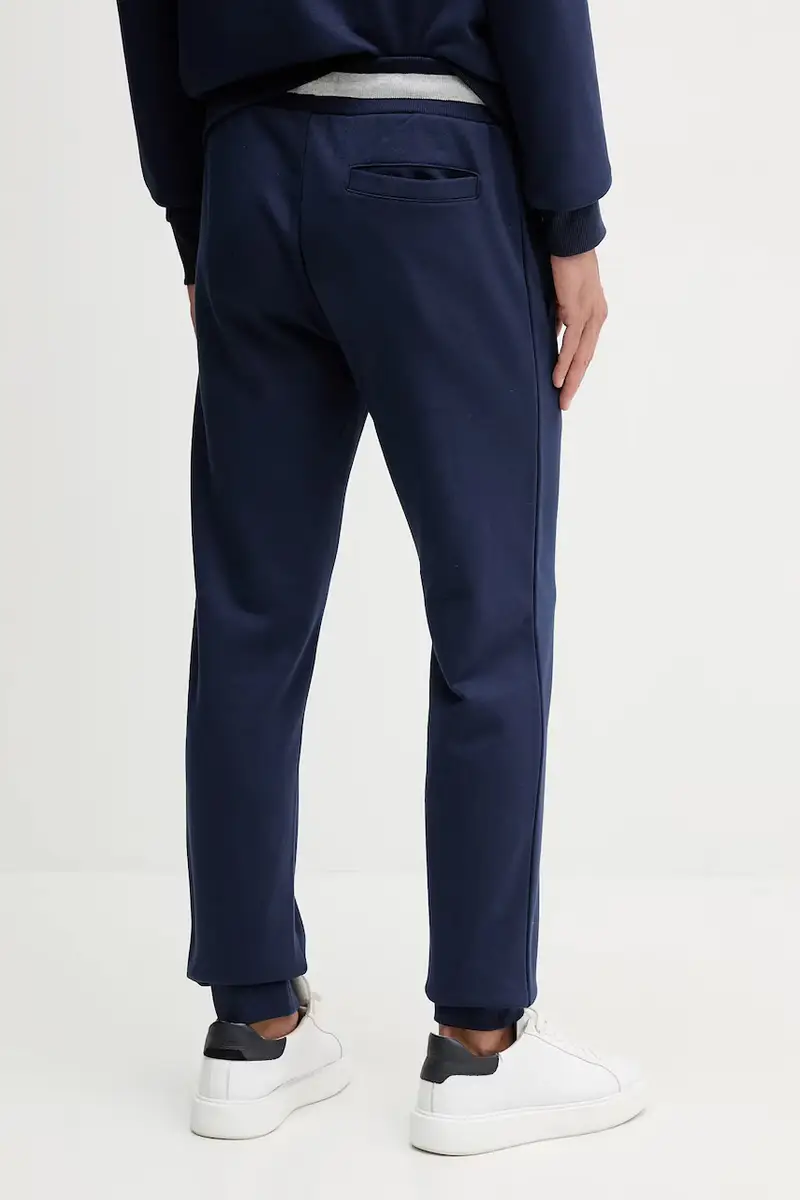 pantaloni tuta uomo colore blu navy con applicazione HM5800019 miniatura 3