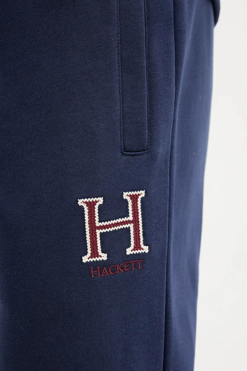 pantaloni tuta uomo colore blu navy con applicazione HM5800019 miniatura 4