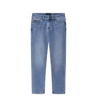 per ragazzo HK2100010 Jeans blu dalla vestibilità regolare (11años= 146cm), Casual, Cotone, Sintetico, Denim, moda per bambi