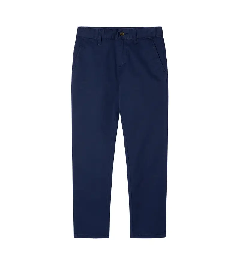 per ragazzo HK210771 Pantaloni chino larghi blu navy (13años= 157cm), Casual, Cotone, moda per bambini
