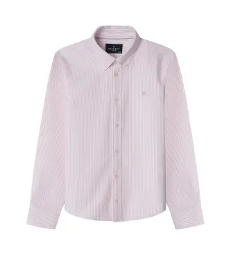per ragazzo HK301756 Camicia Oxford a righe rosa (5años= 109cm), Casual, Cotone, Manica lunga, moda per bambini